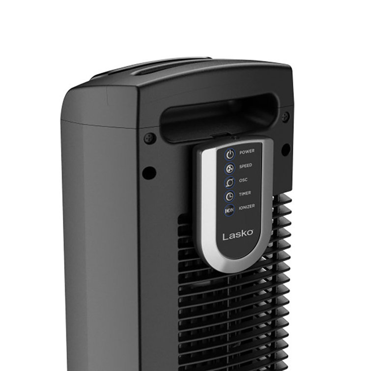 Lasko 36 In 3 Speed Oscillating Tower Fan with Remote Control and Ionizer,  Black